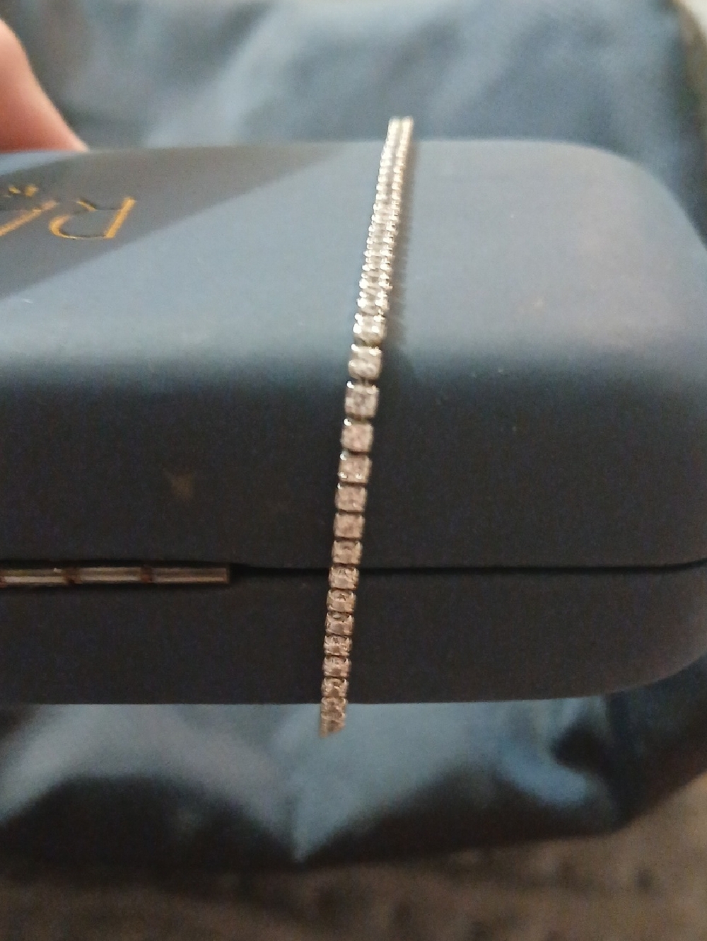 Cubic Zirconia Tennis Bracelet - Silver